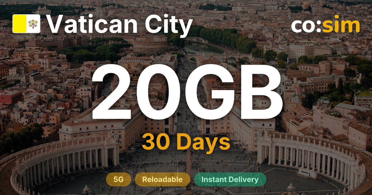 Vatican City eSIM — 20GB