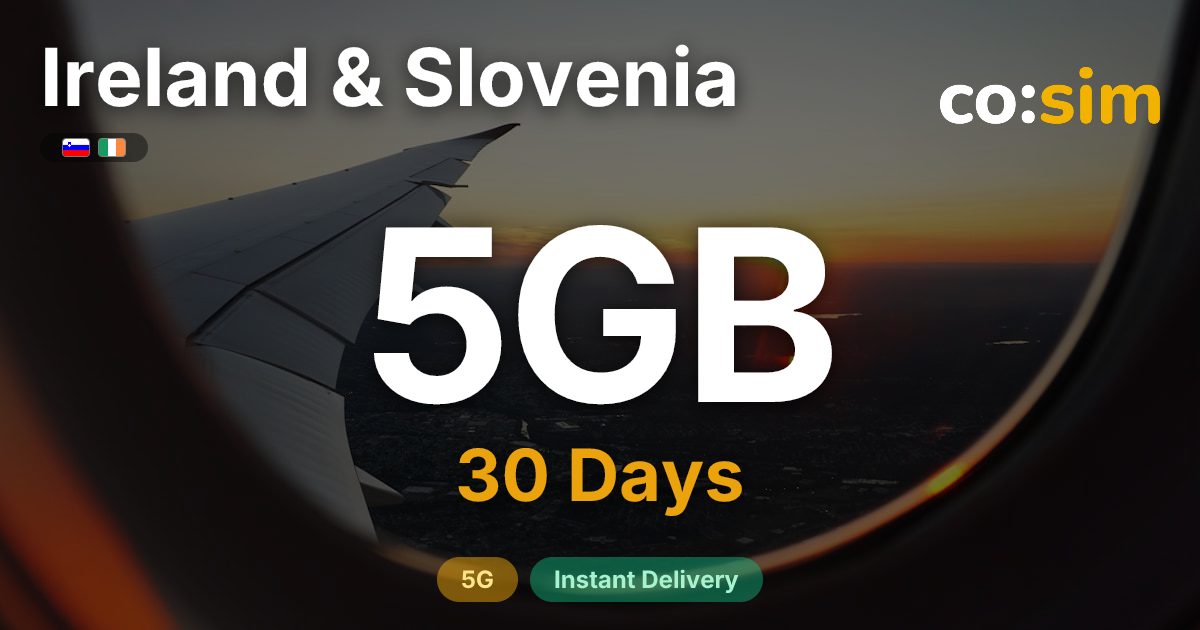 Ireland & Slovenia eSIM — 5GB