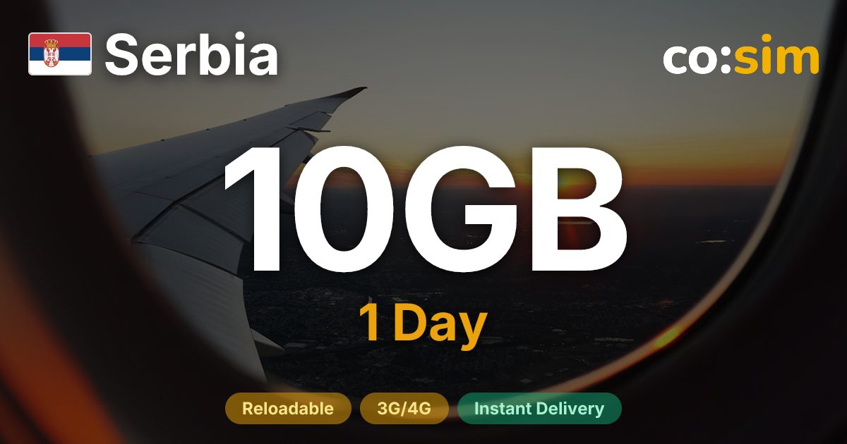 セルビア eSIM — 10GB+∞