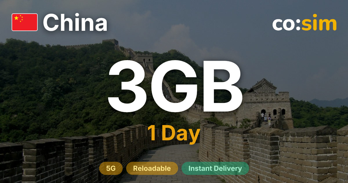 China eSIM — 3GB